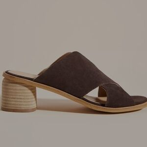 Anthropologie Criss-Cross Heeled Sandals